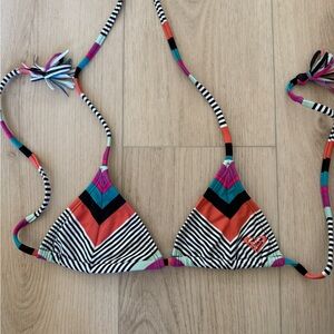 Roxy Multicolor Striped Bikini Top